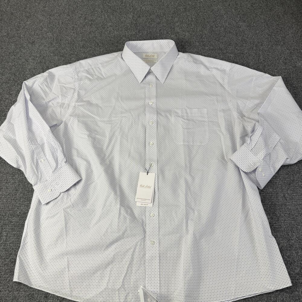 Roundtree & Yorke Gold Label Dress Shirt Mens 19 36/37 Big White Non Iron